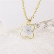 Wholesale 6pcs Handmade Resin Butterfly Shape Real Flower Four-leaf Clover Specimen Necklace Online Hot Sale