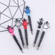 Wholesale Beaded Pens DIY Handmade Palm Silicone Beads Black Plastic Multifunctional Ballpoint Pen Online Hot Sale