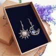 Wholesale Bohemian Retro Asymmetric Sun and Moon Earrings Online now