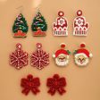 Wholesale Christmas Rice Beads Handmade Christmas Tree Old Man Snowflake Felt Earrings on Sale