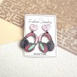 Wholesale Music Festival Earphone Disc Three-piece Set Music Note Acrylic Contrast Color Earrings Fashion