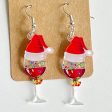 Wholesale Christmas Acrylic Red Wine Beer Party Santa Hat Lightning Boots Earrings Online