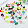 Wholesale 50PCS Handmade DIY Acrylic Fine Glitter Heart Trapezoid Colorful 925 Silver Needle Hole Earrings Discount