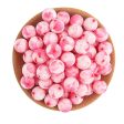 Wholesale 50pcs 15mm Water Transfer Peach Petal Silicone Beads For Discount