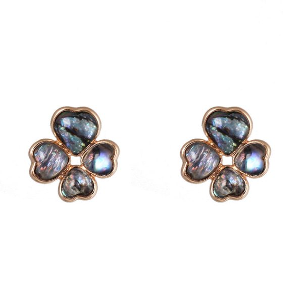 Wholesale Four-leaf Flower Fashion Abalone All-match Trendy Earrings Online Sale