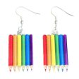 Wholesale Rainbow Game Machine Mushroom Elf Drink Color Pen Acrylic Fun Earrings Online Hot Sale