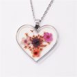 Wholesale 6pcs Resin Dried Flower Stainless Steel Necklace Supply