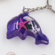 Wholesale 6pcs Ocean Series AB Glue Dolphin Keychain on Sale