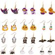 Wholesale Halloween Bat Pumpkin Funny Horror Skull Eye Earrings Sale