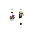 Wholesale Halloween Color Matching Cartoon All-match Pumpkin Ghost 925 Silver Needle Earrings Sale