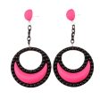 Wholesale Exaggerated Candy Color Three-Dimensional Crescent Acrylic Earrings Cheap