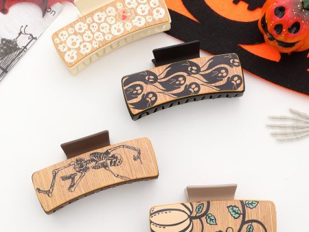 Wholesale Halloween Vintage Style Dark Leather Hair Clip Sale