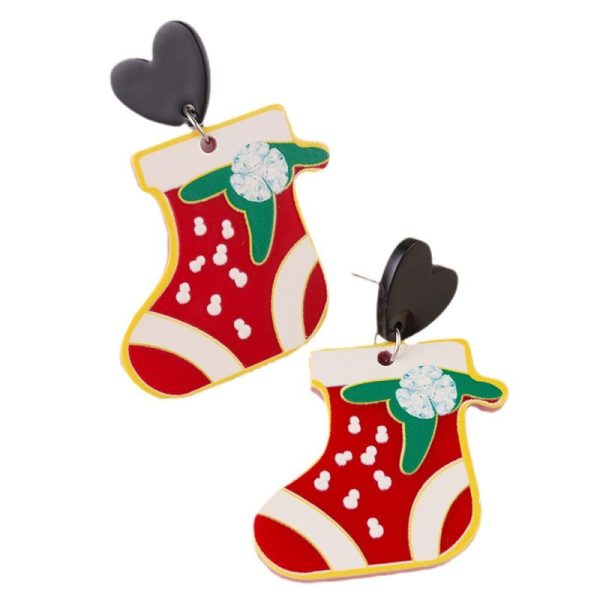 Wholesale Christmas Gift Socks Acrylic Earrings For Cheap