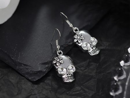 Wholesale Halloween Trendy Street Style Hip-hop Style Skull Earrings on Sale