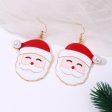 Wholesale Christmas Creative Cartoon Cute Alloy Santa Claus Earrings Online