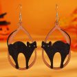 Wholesale Halloween Black Cat Ghost Pumpkin Spliced Drop Earrings Online Hot Sale