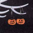 Wholesale Dark Style Halloween Pumpkin Skull Earrings Cheap