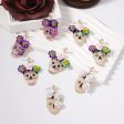 Wholesale Halloween Inlaid Zircon with Sequined Skull Earrings Online Hot Sale