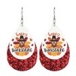 Wholesale 2 Pairs pack Thanksgiving Double Leather Shiny Pumpkin Pie Coffee Turkey Earrings Cheap