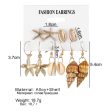 Wholesale Fashion Gold and Silver Natural Shell Scallop Earring Set Sale