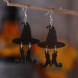 Wholesale Halloween Gothic Witch Hat Boots Acrylic Earrings Hot on Sale