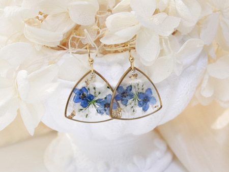 Wholesale 6pcs Lace Forget-me-not Eternal Flower Stainless Steel Earrings For Discount