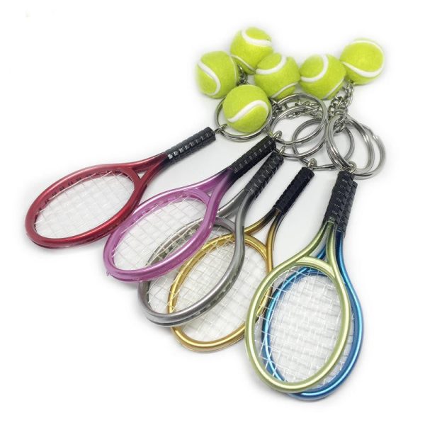 Wholesale Imitation Tennis Racket Keychain For Discount