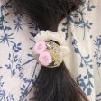 Wholesale 6pcs Real Flower Epoxy Organza Hair Tie For Sale