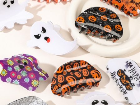 Wholesale Halloween Funny Acrylic Hairpins Online Sale