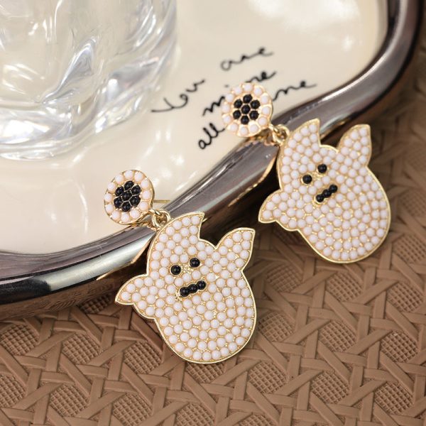 Wholesale Halloween Ghost Rice Bead Earrings on Sale