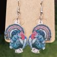 Wholesale 2 Pair Pack Acrylic Thanksgiving Turkey Celebration Party Earrings Online Sale