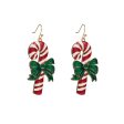 Wholesale Christmas Series Fashion Oil Dripping Elk Snowflake Candy Earrings Online Hot Sale