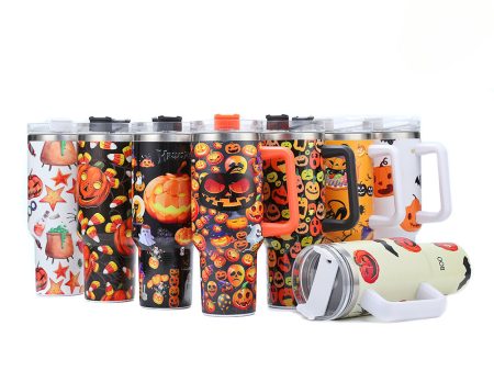 Wholesale Halloween 5D Creative Handle 40oz Stainless Steel Portable Insulated Ice Cup Online Sale