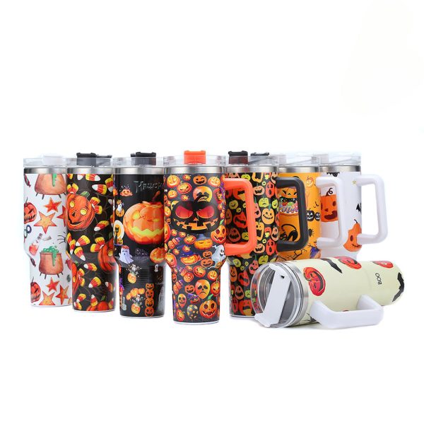 Wholesale Halloween 5D Creative Handle 40oz Stainless Steel Portable Insulated Ice Cup Online Sale