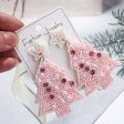 Wholesale Christmas Series Christmas Tree Rice Bead Earrings on Sale