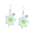 Wholesale Cartoon Transparent Luminous Turtle Acrylic Earrings For Discount