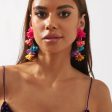 Wholesale Exaggerated Bohemian Colorful Flower Tassel Earrings Online Hot Sale