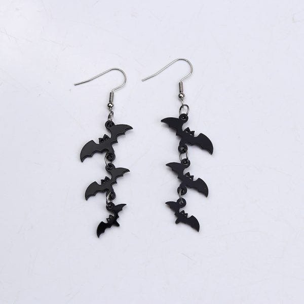 Wholesale Halloween Ladder Bat Acrylic Earrings Online Hot Sale