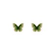 Wholesale Green Crystal Butterfly High-end Fashion Earrings For Sale