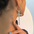 Wholesale Fashion Full Diamond Cross Earrings Online