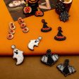 Wholesale Halloween Hat Ghost Creative Rice Bead Pumpkin Bat Exaggerated Earrings For Sale