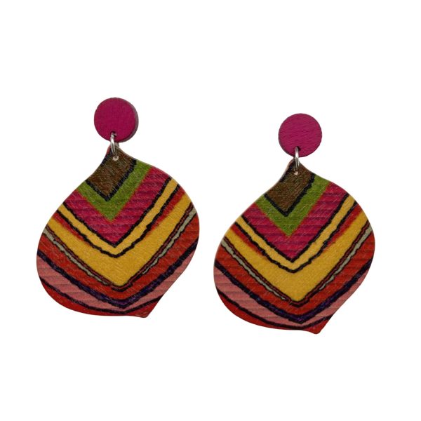 Wholesale Ethnic Style Retro Streamline Pattern Leaf Shape Long Earrings Fashion