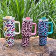 Wholesale Colorful Leopard Print 40oz First Generation Handle Ice Cup Cheap