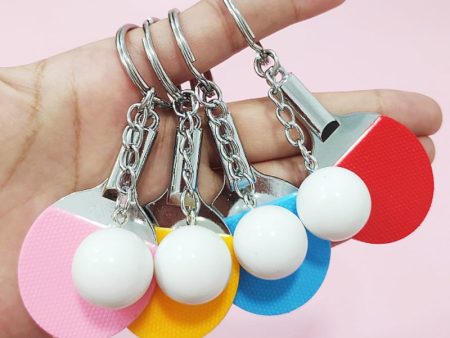 Wholesale Creative Table Tennis Ball Keychain Hot on Sale