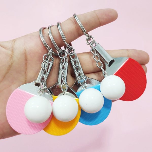 Wholesale Creative Table Tennis Ball Keychain Hot on Sale