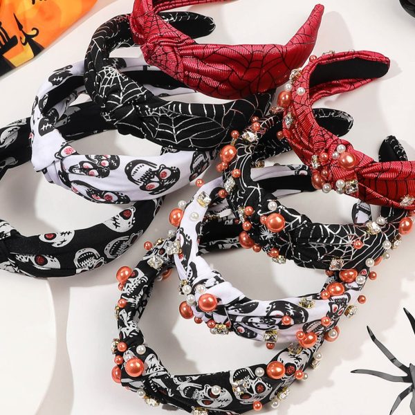 Wholesale Halloween Diamond Pearl Headband For Discount