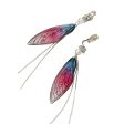 Wholesale Epoxy Butterfly Wing Gradient Tassel Earrings Fashion