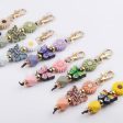 Wholesale Cartoon Colorful Butterfly Silicone Beaded Lanyard Keychain Online Hot Sale