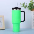 Wholesale Tumbler 40oz Vacuum Ice Cup Straw Cup Stainless Steel Large Capacity Simple Portable Thermos Cup Sale