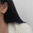 Wholesale Diamond-studded Design, Versatile and Simple Copper-plated Real Gold Earrings Online Hot Sale